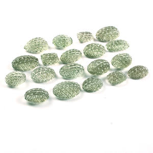 Amatista verde natural, panal tallado a mano, corte ovalado, piedras preciosas, suministros para hacer joyas, ZAHARA GEMS - Product Image 3