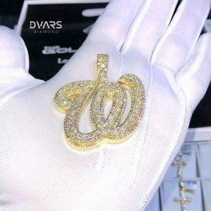 จี้เพชรโมอิสซาไนต์แบบฮิปฮอปสลักชื่อตามสั่ง เงินแท้ 925 ชุบทองหรูหรา - Product Image 5