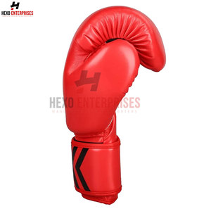Guantes de boxeo de entrenamiento de cuero de gama alta con logotipo personalizado cómodos de cuero PU punzonado profesional-Quty Kickboxing impermeable - Product Image 3