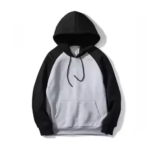 Men's Black And <b>Orange</b> Colour Blocking Hooded Sweatshirt Regular Fit Casual <b>Fleece</b> Hoodie With Front Pocket Autumn Wear 2027 - Product Image 3