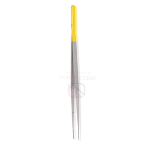 Pinzas de microcirugía de acero inoxidable 170mm rectas, semi-auriculares, DeBakey, instrumento quirúrgico de precisión reutilizable - Product Image 5