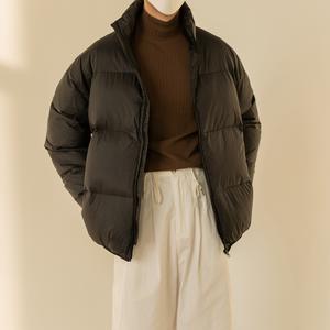 OEM Manufacture Supplier of Men's Winter Puffer Jacket Custom Windproof <b>Black</b> Casual Coat Warm Down Coats - Product Image 2