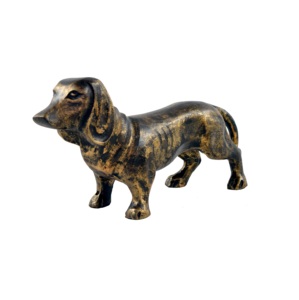 Escultura de Perro Moderna de Estilo Antiguo, Hecha a Mano en Aluminio, Móvil, Artesanía Metálica, Decoración para Mesa de Hogar u Hotel, Aniversario - Product Image 1