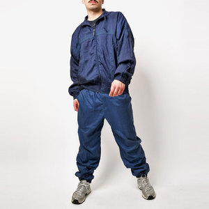 Vêtements de jogging d'entraînement personnalisés, veste coupe-vent et pantalon de survêtement, fermeture éclair, logo personnalisé, coupe-vent en nylon, survêtement pour hommes - Product Image 2