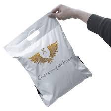 Bolsas de envío exprés ecológicas autoadhesivas de polietileno con asa troquelada y sobres de colores para exposiciones - Product Image 2