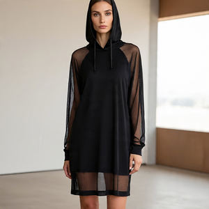 Sweat à capuche en maille transparente pour femmes Workout Fitness Sweat à capuche transparent pour femmes Gym Running Sportswear See Through Hoodie - Product Image 4