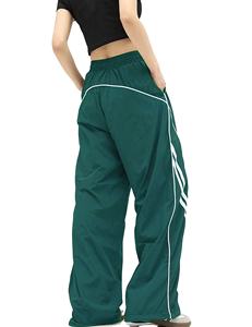 Pantalones Cargo Baggy Personalizados con Cordón para Mujer, de Poliéster, Casuales, Transpirables, Duraderos, con Cintura Alta Elástica - Product Image 2