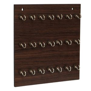 Perchero de Pared de Madera, Tablero de Almacenamiento de Nogal Oscuro - Product Image 3