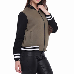 Veste universitaire brodée à impression personnalisée à manches longues la plus vendue veste universitaire à la mode pour femmes sportives - Product Image 5