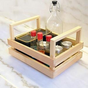 Caisse en bois carrée organisateur de fruits en bois boîte à tiroirs de rangement pour affichage boîtes en bois massif faites à la main - Product Image 6