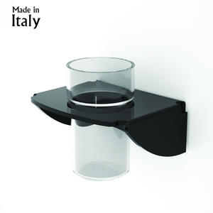 Soporte de almacenamiento de baño multiusos respetuoso con el medio ambiente de vidrio acrílico transparente de diseño italiano moderno - Product Image 3