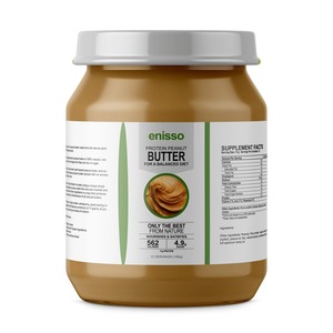 Enisso Proteína Crema de Mantequilla de Cacahuete Untar Desayuno Bajo en Carbohidratos Sin Azúcar Fitness Logotipo Personalizado Embalaje OEM OBM Etiqueta Privada - Product Image 1