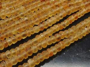 Cuentas de piedra natural citrino para la fabricación de joyas Cuentas amarillas pulidas mate lisas de 4mm y 6mm - Product Image 3