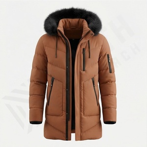 Vestes parka à capuche pour hommes en gros, vestes personnalisées, alternative à l'oie, respirantes, vêtements d'extérieur d'hiver, design chaud et thermique - Product Image 1