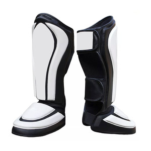 Conception personnalisée en cuir de vachette MMA protège-tibias de protection pour le kickboxing entraînement protège-tibias - Product Image 3