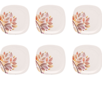 Service de table en mélamine Bataniya durable, 6 pièces, anti-taches, triple revêtement, résistant aux bris