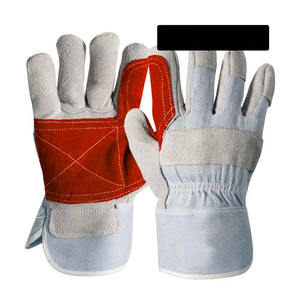 Guantes de aparejo resistentes canadienses Cuero de vaca Cuero dividido Construcción de seguridad industrial Protección de brazo de mano reforzada - Product Image 2