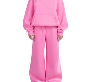 Ensemble de survêtement pour homme en coton 100% de haute qualité, streetwear d'hiver, uni, confortable, décontracté, pour le sport en plein air - Product Image 2