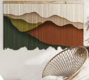 Bông tự nhiên <span class=keywords><strong>macrame</strong></span> Boho treo tường được thiết kế cho những ngôi nhà thân thiện với môi trường với một tình yêu cho cuộc sống chậm và các yếu tố thủ công - Product Image 1