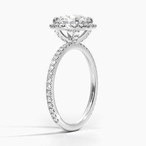 Anillo de joyería de compromiso de moda fina de oro blanco de 14K con diamante cultivado en laboratorio VVS de corte de pera de 1 quilate de gama alta para regalo de hombres y mujeres - Product Image 3