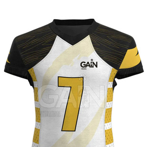 Uniformes de Fútbol Americano Hechos a Medida de Alta Calidad, Manga Corta, Transpirables, 100% Poliéster, Más Vendidos - Product Image 5