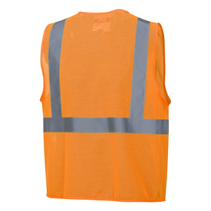 Chaleco de seguridad de construcción personalizado para hombres con bolsillos reflectantes ropa de trabajo de poliéster al por mayor - Product Image 4