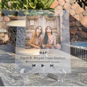 Customizable A4 Size UV Printed Acrylic Sign Board in Music Theme Style Elegant Unique <b>Desktop</b> to Any Workspace or Home Decor - Product Image 4