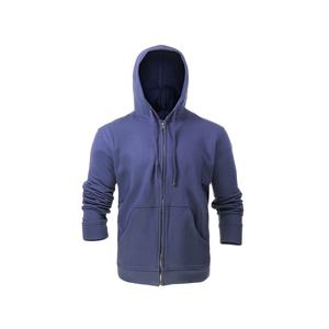 Men's Zipper Hoodies Solid Color 100% Cotton Fleece Regular Fit Winter Casual Front OEM Service 500 Grams - Product Image 1