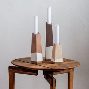Élégance Bougeoir de décoration de table romantique Bougeoir en bois brun de qualité créative Bougeoir au prix le plus bas - Product Image 6