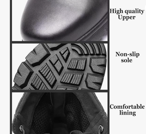 <b>Mens</b> Ceremonial Tactical Work Boots Lightweight Leather Motorcycle & Outdoor Boots - Product Image 5