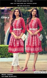 High On Demand Latest Soft <b>Viscos</b> With Printing Work Kurti Manufacturer From India At Wholesale Rate - Product Image 6