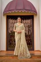 Sari en soie pure le plus attendu avec bordure en dentelle, style ethnique indien, imprimé numérique, pour mariage, pour femme