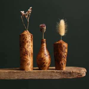 Maceta de madera para plantas de interior, decoración de jardín, Patio, maceta de madera Natural rústica hecha a mano para Decoración - Product Image 1