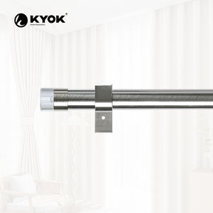 Ensemble de tringles à rideaux KYOK, finition carrée moderne, antirouille, charge lourde, pour la décoration de la maison haut de gamme, bureau et salle de bain - Product Image 4