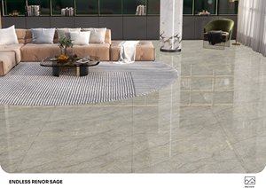 แผ่นกระเบื้องพอร์ซเลนขนาด 600x1200 ซม. ทนความร้อนและคราบสกปรก เหมาะสำหรับปูพื้นห้องครัว ห้องน้ำ ล็อบบี้ และห้องนั่งเล่น ให้ความหรูหราดุจหินอ่อน - Product Image 4