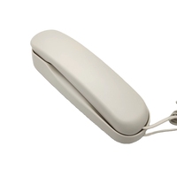 Vente en gros filaire Trimline Phone Slim WallMount Téléphone noir pour bureau à domicile et hôtel pour salle de bain