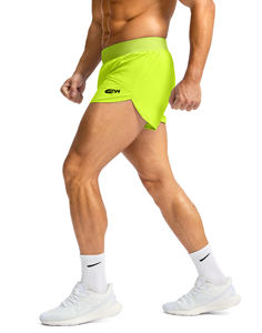 Short de gymnastique de style masculin en tissu extensible léger avec taille élastique et coutures durables conçu pour l'entraînement des athlètes adolescents - Product Image 3