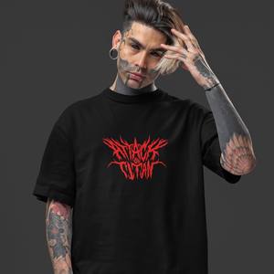 T-shirt personnalisé en éponge française de 240 g/m², tissu tricoté à motif imprimé surdimensionné 100% coton pour hommes - Product Image 2