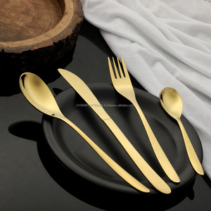 ชุดช้อนส้อม/มีดสเตนเลสเกรด202/304 PVD Sunflower ช้อนส้อมและมีด - Product Image 1