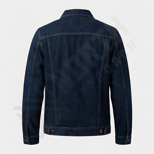 Veste en jean pour homme disponible, 100% lavable, col montant, réversible, collection hiver, avec impression en relief - Product Image 2