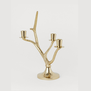 Cast Aluminium Metal Taper Candle Holder Gold for Home Wedding Event Tabletop Lighting Decoration Candle Stand - Product Image 4