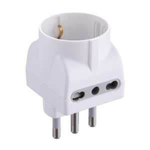 Adaptateur Triple 16A - 2 Prises Bipasso + 1 Schuko Figura 11 Blanc - Product Image 1