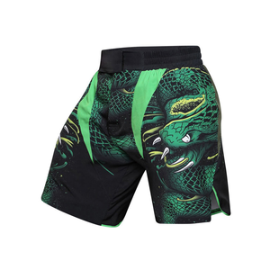Pantalones cortos de Muay Thai de secado rápido para hombre, precio de fábrica al por mayor, pantalones cortos de MMA con logotipo personalizado y ropa de artes marciales de boxeo lisa - Product Image 4