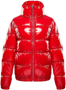 เสื้อแจ็คเก็ตบอมเบอร์พัฟเฟอร์ผู้ชายทรงโอเวอร์ไซส์ คอตั้ง ผ้าฟลัฟฟี่ สั่งทำพิเศษ สำหรับฤดูหนาว ผ้าแคนวาส กันน้ำ มีซิปและกระเป๋า เหมาะสำหรับกิจกรรมกลางแจ้ง เล่นสกี สไตล์ไฮสตรีท - Product Image 5