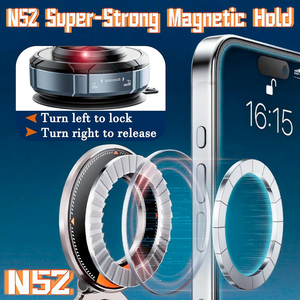 Supporto per telefono con ventosa migliorato a 360° °   Supporto Magnetico per Telefono in Lega di Zinco per <span class=keywords><strong>Auto</strong></span>, Compatibile con iPhone 17 16 15 14 13 12 e Android - Product Image 5