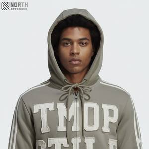 Conception personnalisée Fermeture à glissière complète Sweat à capuche épais en tissu surdimensionné 100% coton polaire Fermeture à glissière Survêtement Fabricant de luxe - Product Image 4