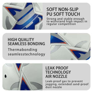 Balón de fútbol impermeable y suave Tamaño 5 Euro Original Partido Balones de fútbol Logotipo personalizado Balón de fútbol sin costuras - Product Image 3