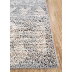 Alfombra Afgana de Lana Anudada a Mano en Gris y Negro, Modelo Re-1293, para Sala de Estar, Rectangular, con Patrón Abstracto, Hecha a Mano - Product Image 4