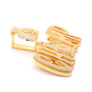Pendentif et breloque CHAMP personnalisés en or jaune 14 carats avec moissanite – Design élégant et sur mesure - Product Image 6
