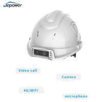 Casque de sécurité de chantier Jepower avec logo personnalisé, casque de protection pour travaux d'ingénierie, escalade, caméra ABS 4G Wifi, GPS, casques intelligents